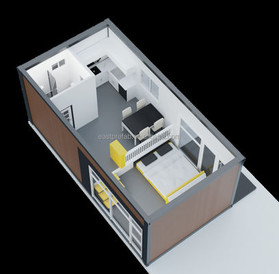 Quacent Modern 40Ft Luxury Tiny Wooden Prefab House Contain Living Two 